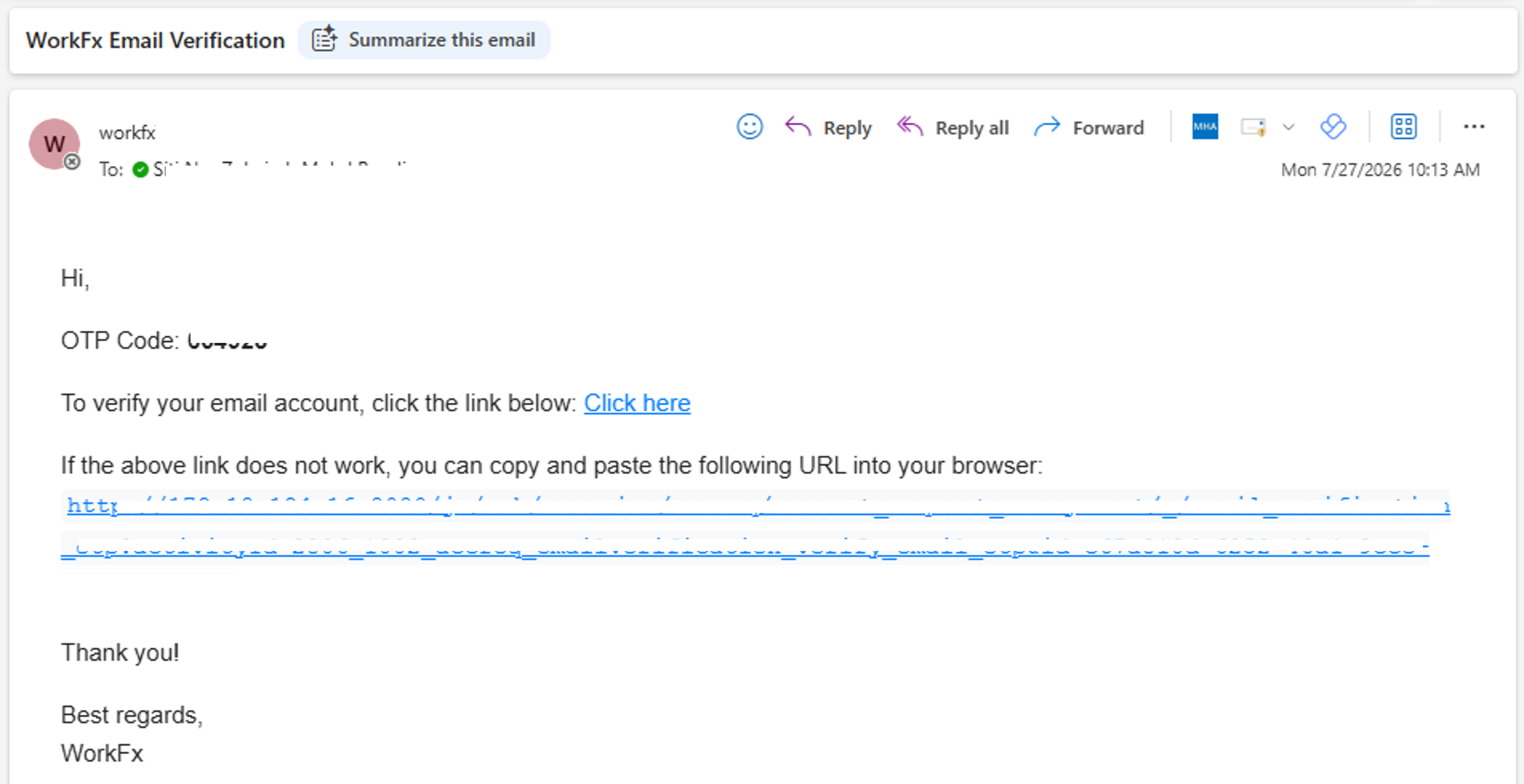 Email Verification
