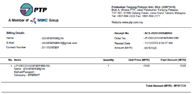 Receipt Example 2