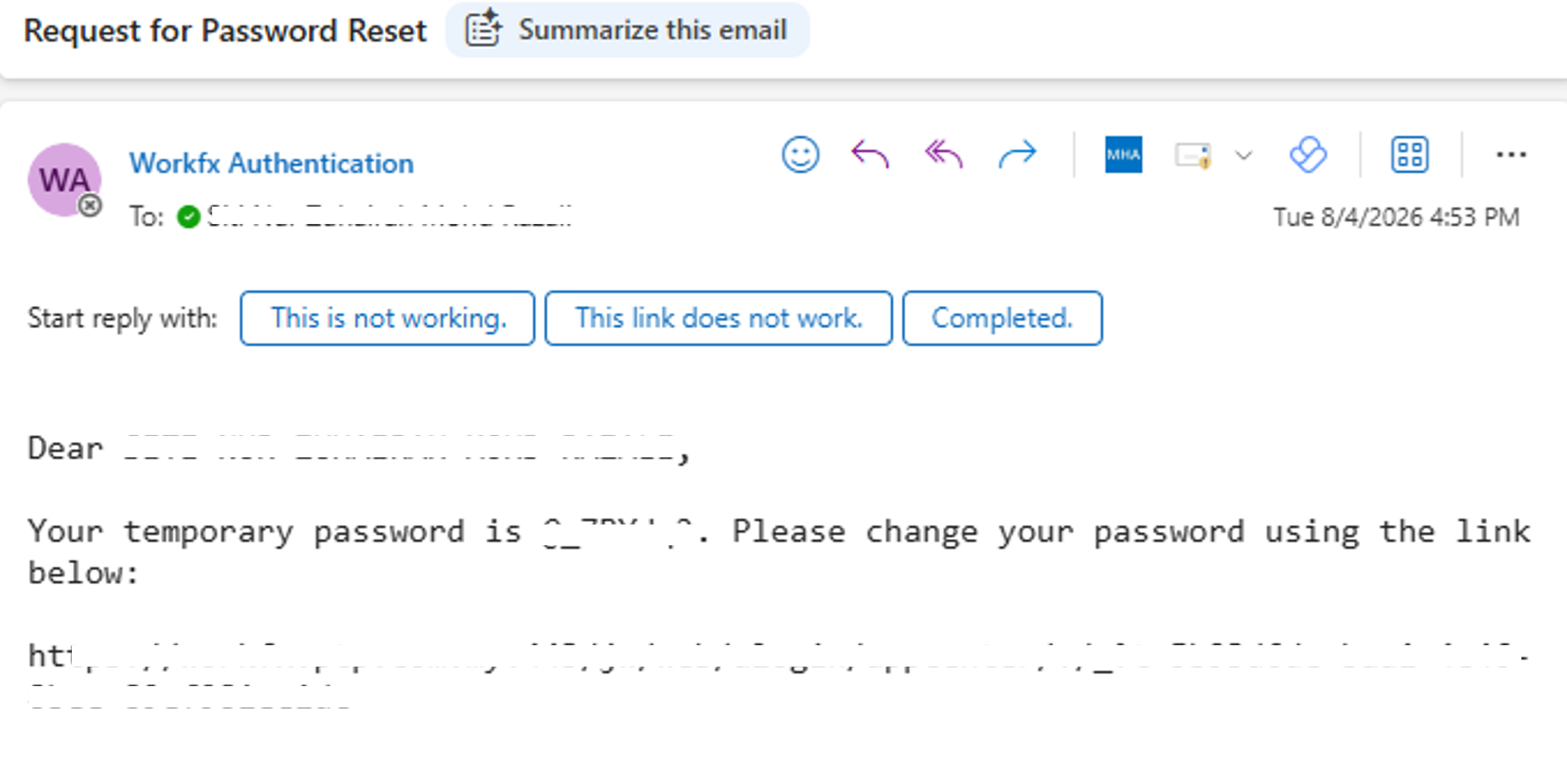 Forgot Password Email