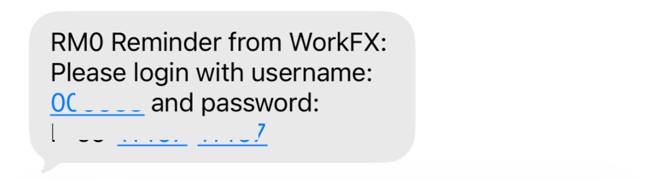 Internal Registration SMS