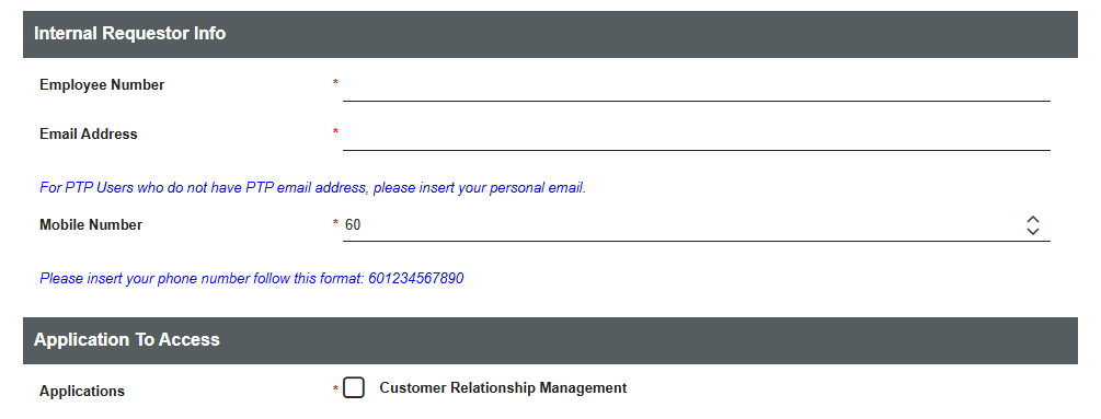Internal Registration