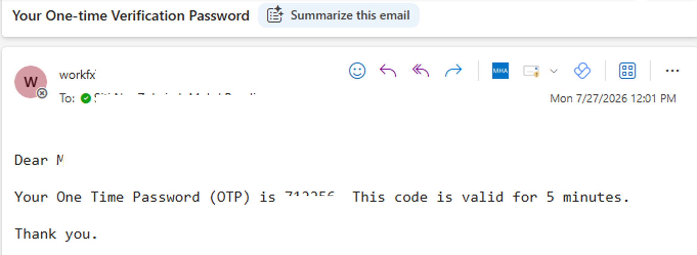 MFA Email OTP