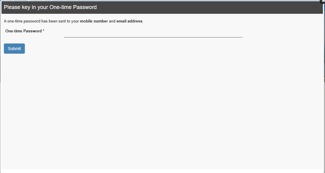 OTP Verification Popup