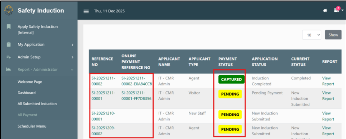 Payment List