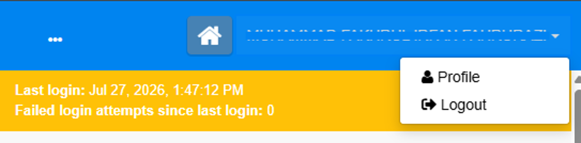 Profile Menu