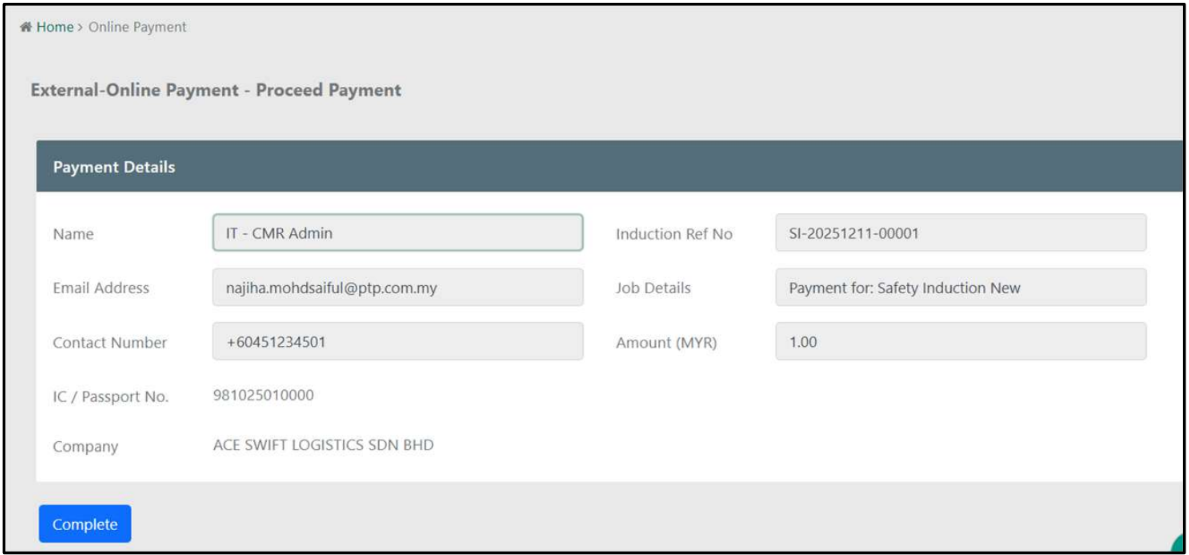 Review Payment Details