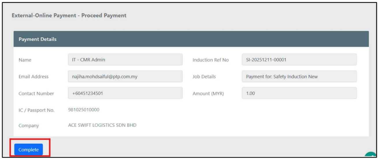 Confirm Payment